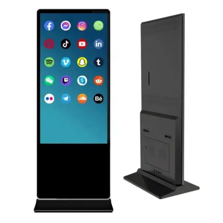 New Creative Floor Standing Digital Signage Display Wifi Lcd Screen 55 Inch Indoor Advertising Playing Equipment