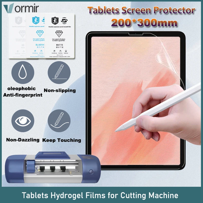 Vormir-tpu Folhas de Hidrogel para Ipad Película Protetora Universal Protetor de Tela Flexível Filmes para Máquina de Corte 20 Pcs