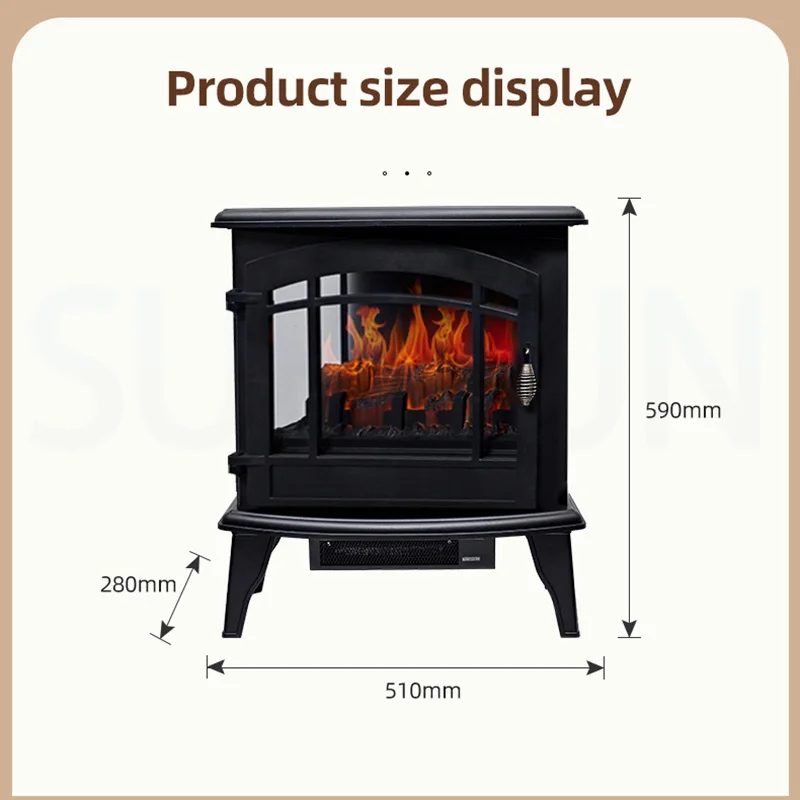 Fireplace Heater Household Simulation Flame Small Heater Energy-Saving Heater Hot Air Electromechanical Heater Calentador 5 Fireplace Heater Household Simulation Flame Small Heater Energy-Saving Heater Hot Air Electromechanical Heater Calentador 5