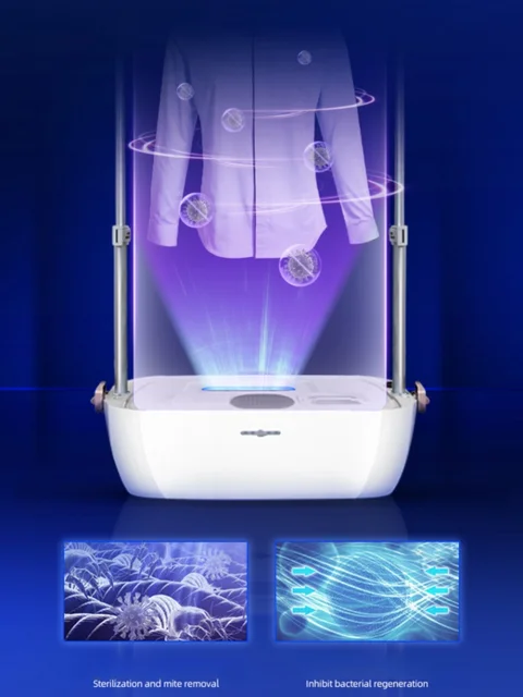 Foldable Garment Steamer 220V Steamer for Clothes Fully Automatic Steam Iron Clothes Dryer UV Disinfection Wrinkling Machine 3