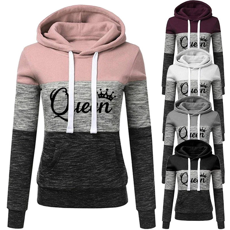 Autumn And Winter Ladies Hoodies Women's Print Hoodies Long Sleeve Hooded Sweatshirts Pullover Jumpers fashion letter print long sleeve sweatshirt autumn thin cotton jumpers plus size loose hoodies crewneck hoodies for lady