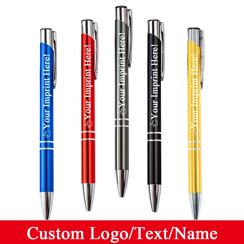 Metal Clicker Pens 10 Pcs Personalized Ballpoint Pen Metal Clicker