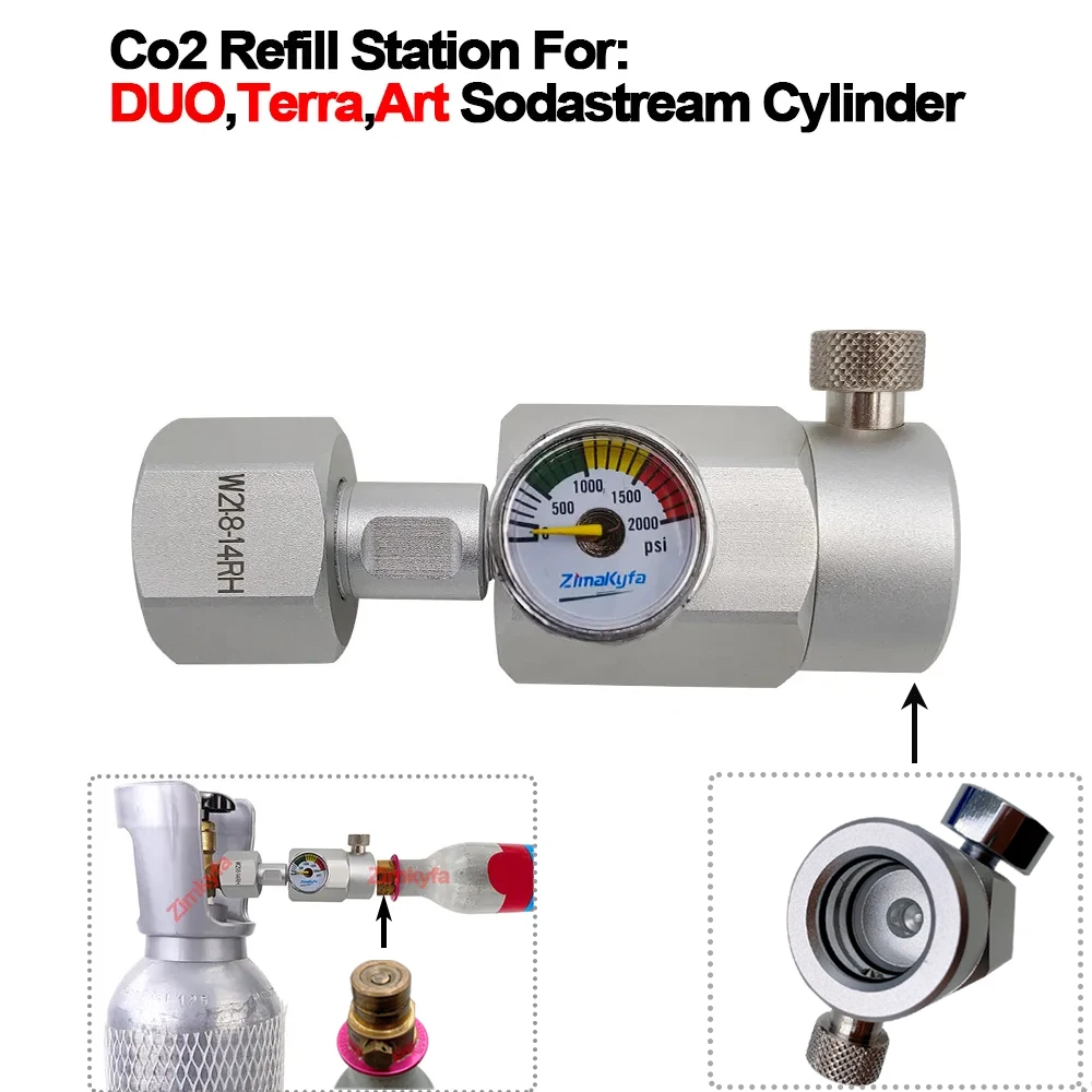 Sodastream Duo Quick Connect Zylinder Adapter CO2-Refill-Station-Adapter-For-SodaStream-DUO-Art-Terra-Quick-Connect