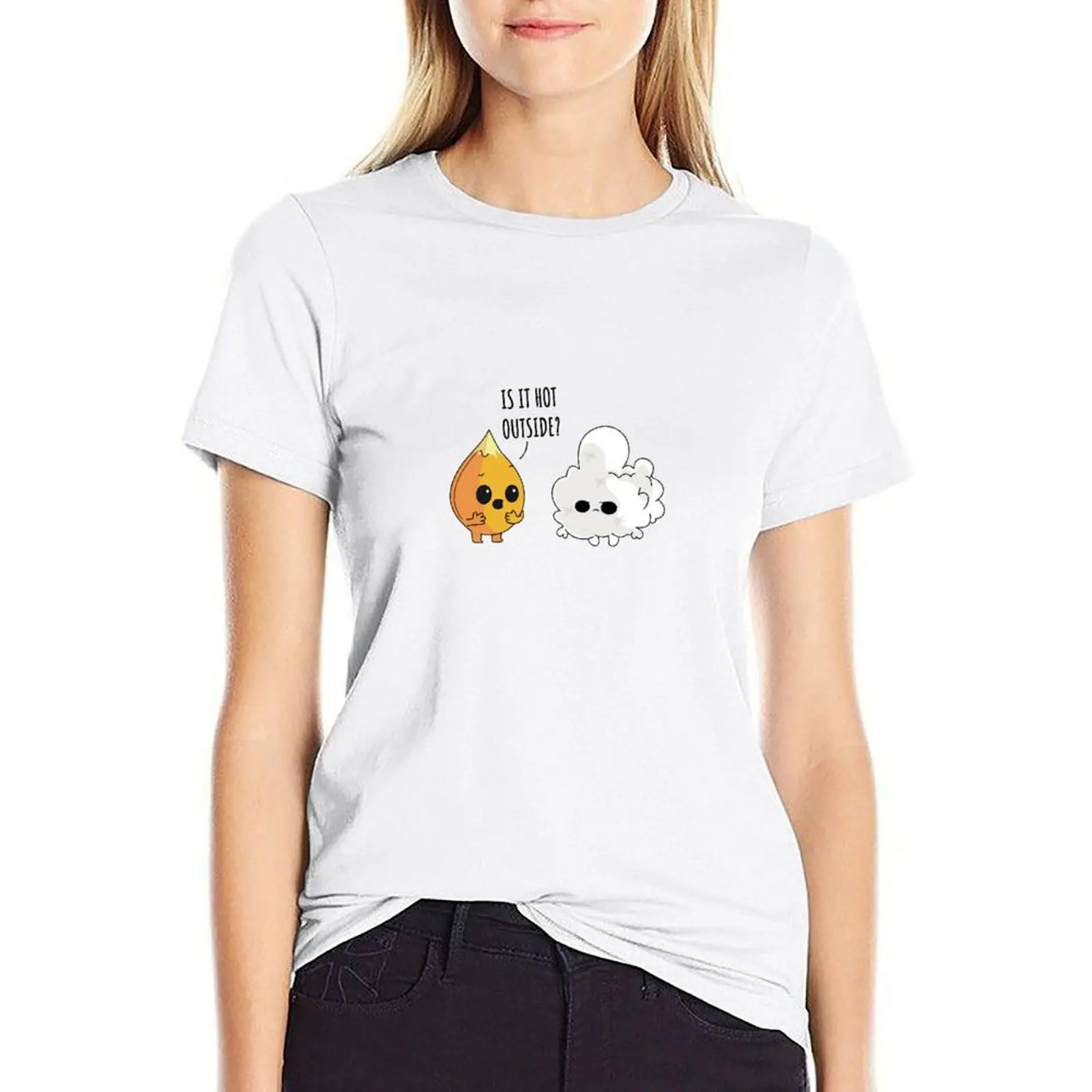 

IS IT HOT OUTSIDE FUNNY POPCORN T-shirt cute clothes oversized kawaii clothes cat shirts for Women