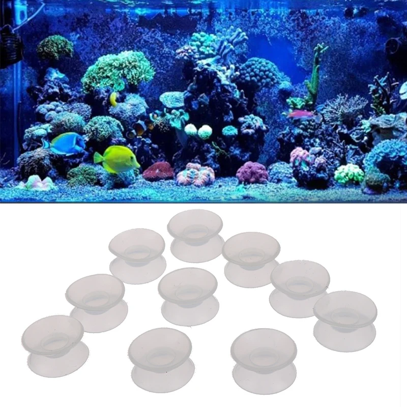 Double Sided Suction Cup Sucker Pad 10Pcs For Glass Plastic Clear Sucker Holder