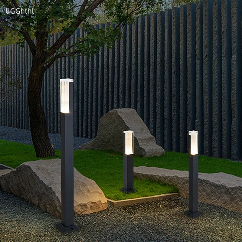 Outdoor LED Lawn Light Aluminum Waterproof Garden Lamp Creative  Decorative For Villa Duplex Park