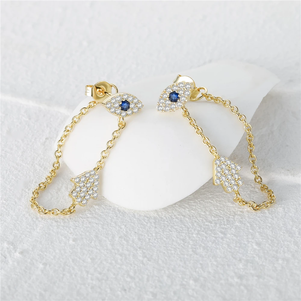 BOKAO 2021 Trend Earrings For Women Earrings Silver 925 Angel Eyes Hoop Earrings Piercing Jewelry Bijoux Femme Cartilage Серьги