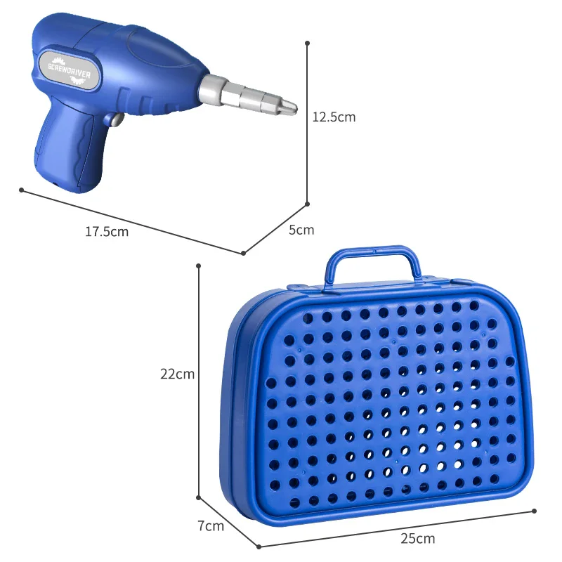 Children Simulated DIY Toolbox Toys Set Electric Drill Screw Nuts 3D Puzzle Toy Pretend Play Tool Kit 2D/3D Educational Toy Gift