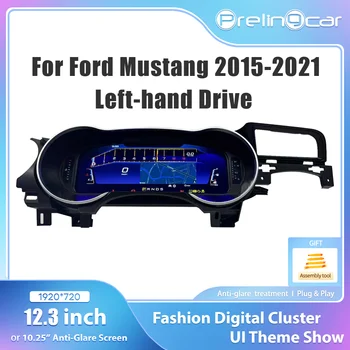 Prelingcar-tablero Digital LCD de 12,3 pulgadas para Ford Mustang, Panel izquierdo de 2015-2021 años, velocímetro, cabina Virtual 1