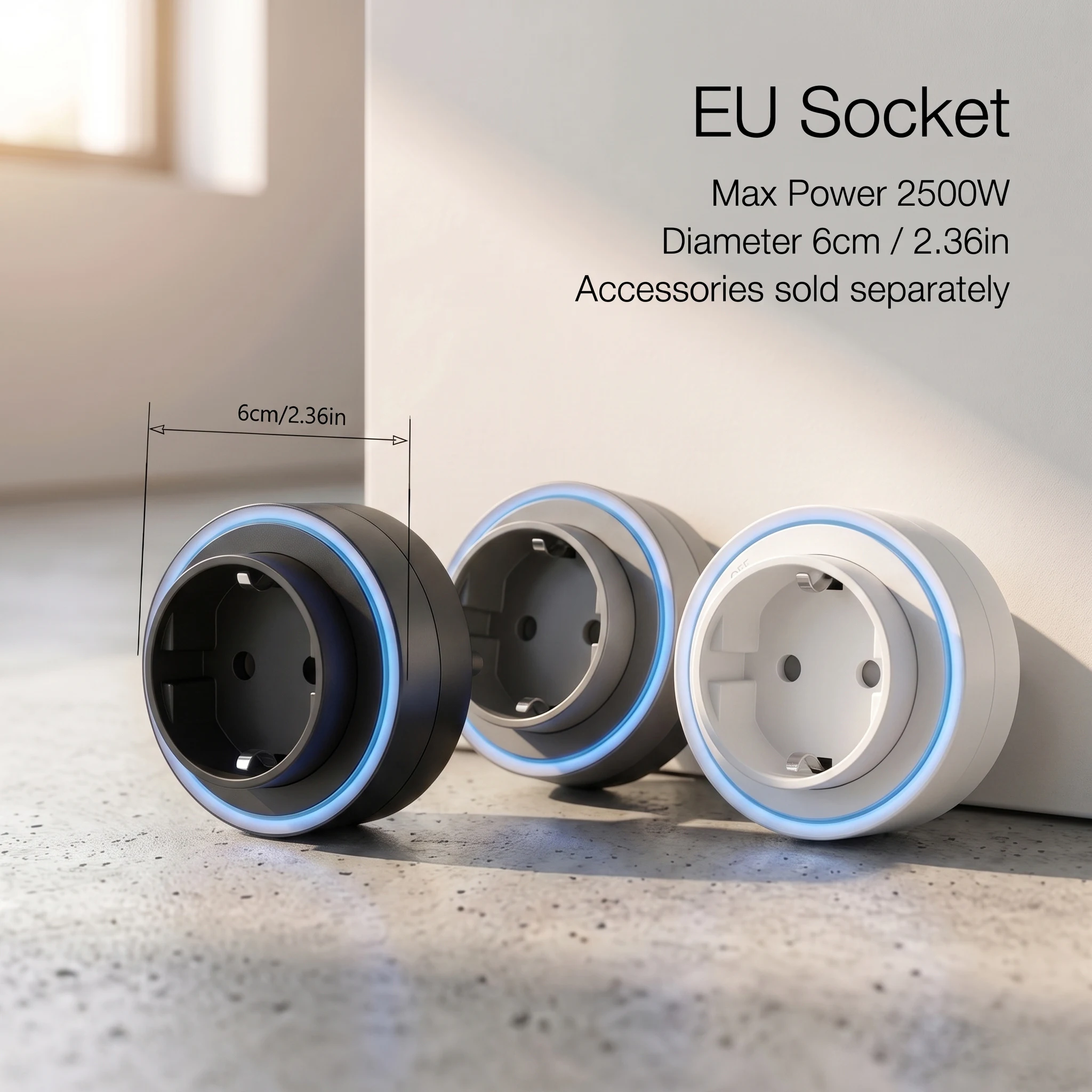 Universal Wall Mounted Socket Expansion with USB and Type-C Ports - Black/White
