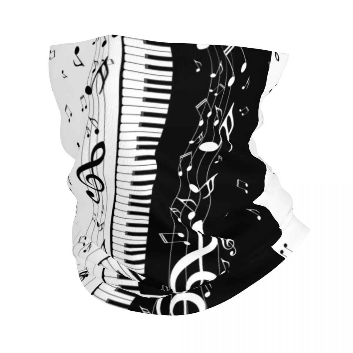 

Minimalistic Piano Keyboard Bandana Neck Gaiter Printed Music Note Wrap Scarf Multi-use Headwear Riding Unisex Adult Breathable