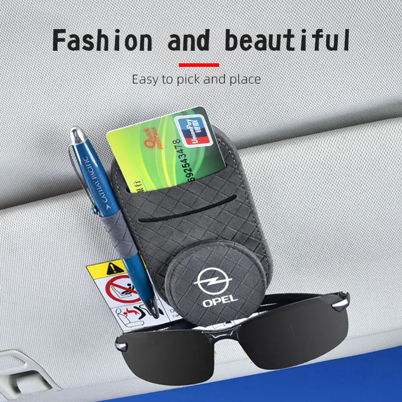 Car Glasses Organizer Sun Visor Card Holder Storage Accessories For