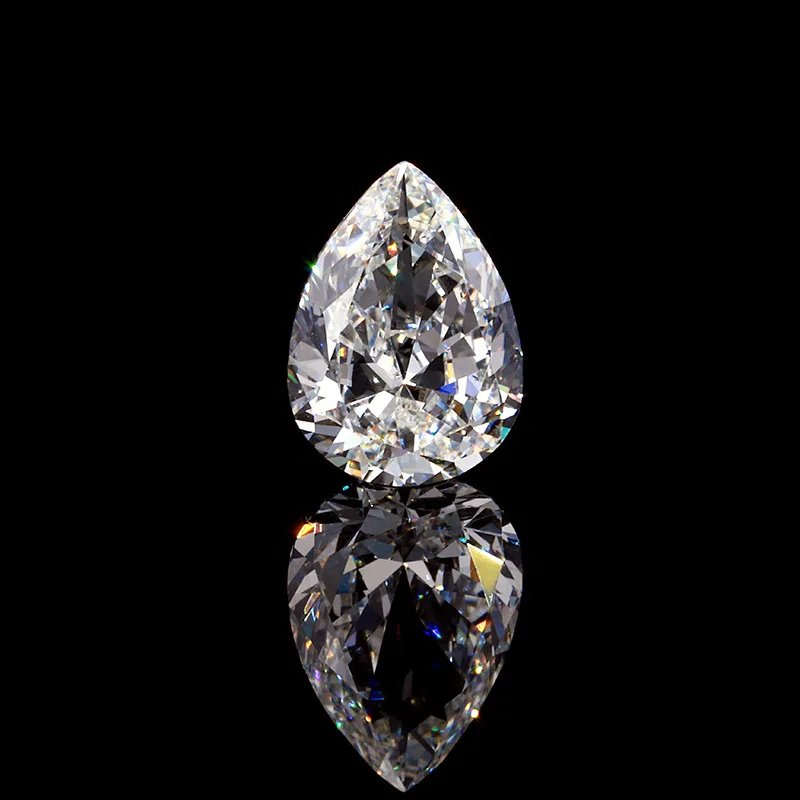 Natürlicher weißer Saphir 13x18mm 13,0 ct Birnen form brillanter vvs loser Edelstein für Schmuck – Detail 6