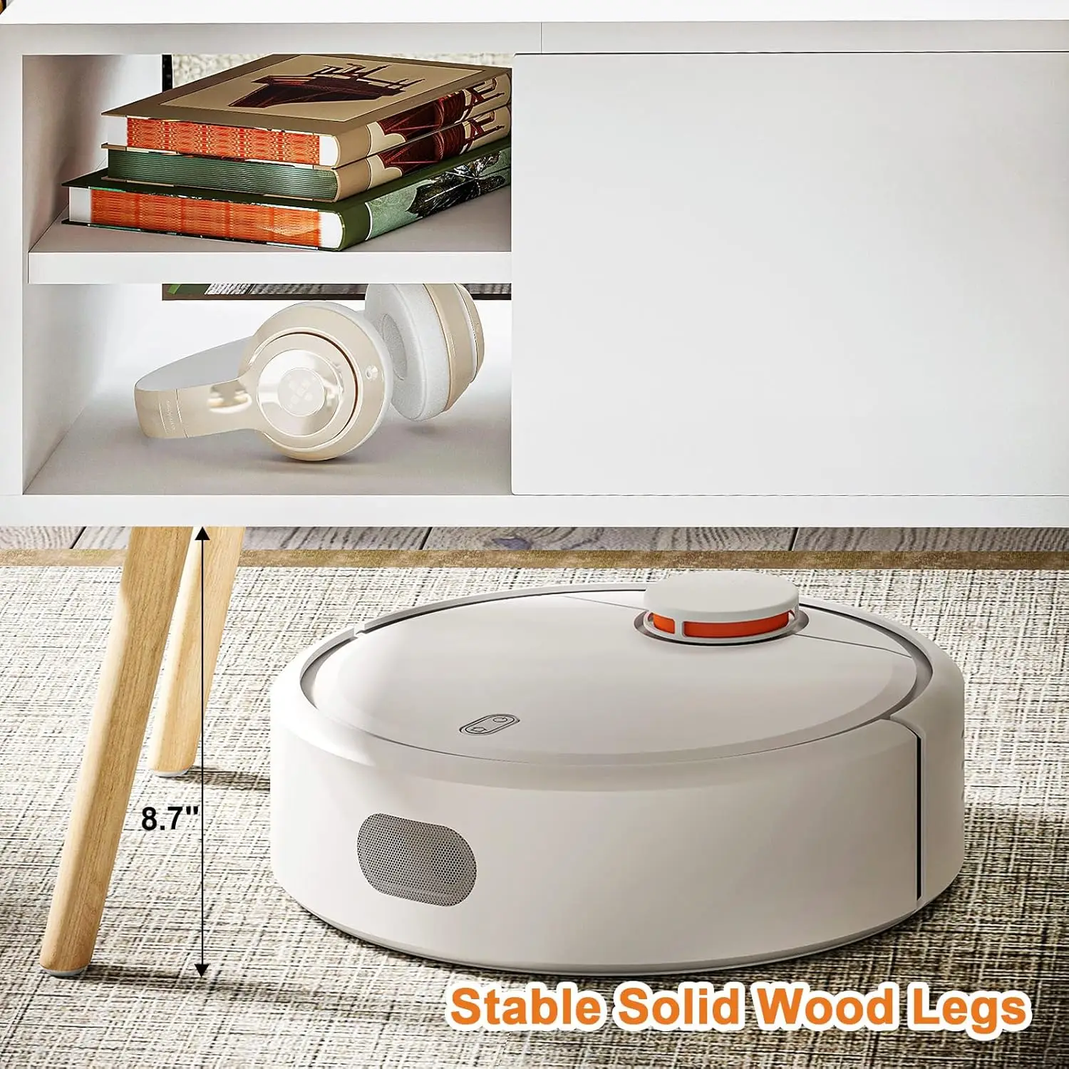 Coffee Table Lift Top - White Coffee Table with Lifting Top and Hide Compartment Storage - Lift Coffee Table Rectangle NEW USA 4