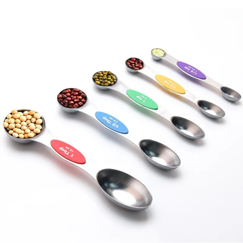8 Pieces Magnetic Measuring Spoons Set Dual Sided Stainless Steel Kitchen  Scale Tool Baking Stackable Measure Teaspoon - AliExpress