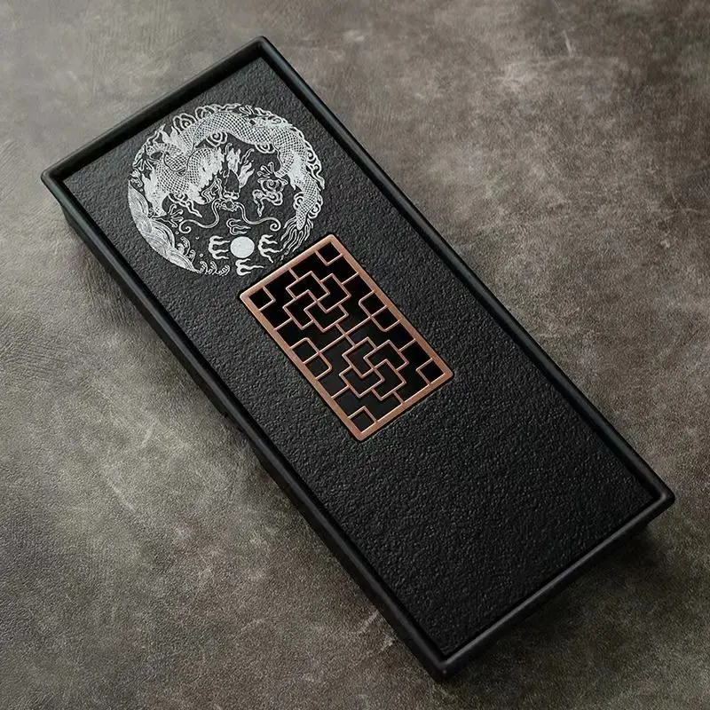 Portable Kongfu Tea Tray Walnut Simple Embedded Mini Household Japanese Store Up Water Black Tea Tray With Drainage Pipe Wooden tea tray wooden serving tray