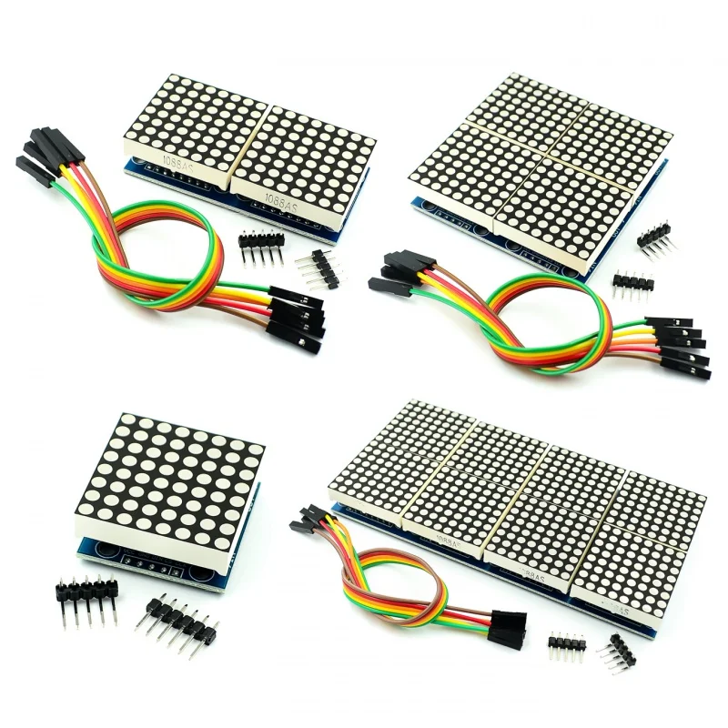 

Модуль точечной матрицы Max7219 2/4/8 точечный массив 2*2 2*4 дисплей с одной микросхемой светодиодный модуль управления микрокомпьютером