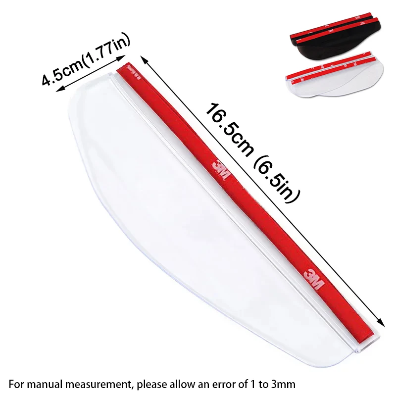 Rearview Mirror Rain Shield 2Pcs Universal Car Rearview Mirror Rain Eyebrow Auto Car Rear View Side Snow Guard Shade Protector