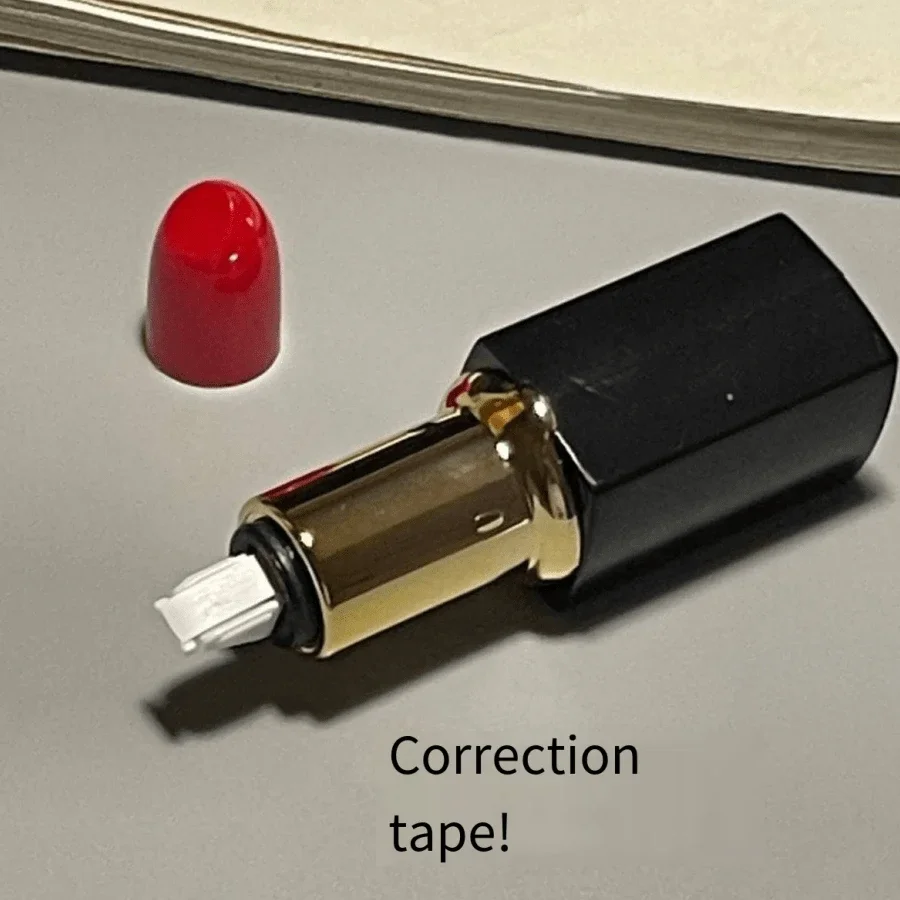 Cute Kawaii Lipstick Correction Tape 1 Piece Stationery Office School Supplies Gift