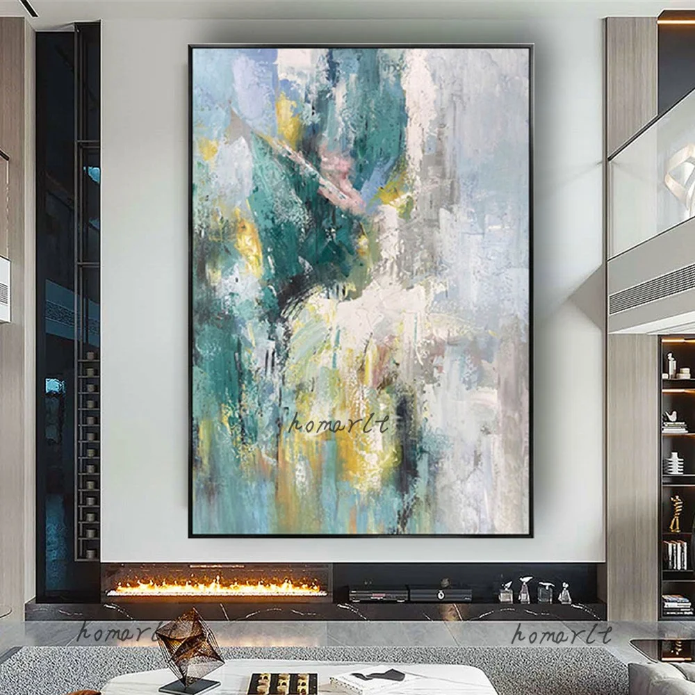 

100% Hand Made Wall Painting Abstract Green Picture Home Decorative Art Picture Paint On Canvas As Good Gifts Mural