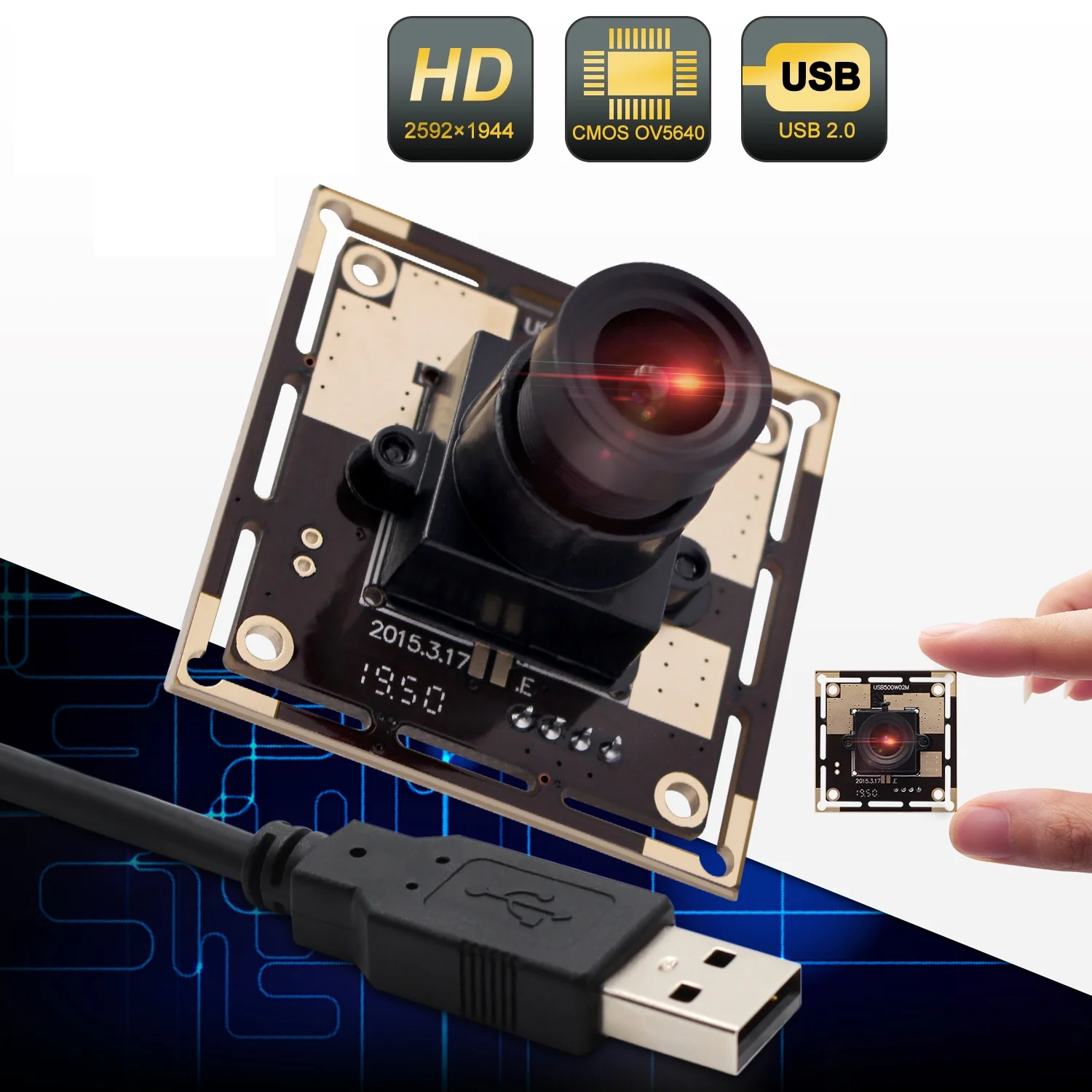 OV5640 usb camera module 5 megapixel CMOS USB Camera Plug & Play free driver with 5m cable 3