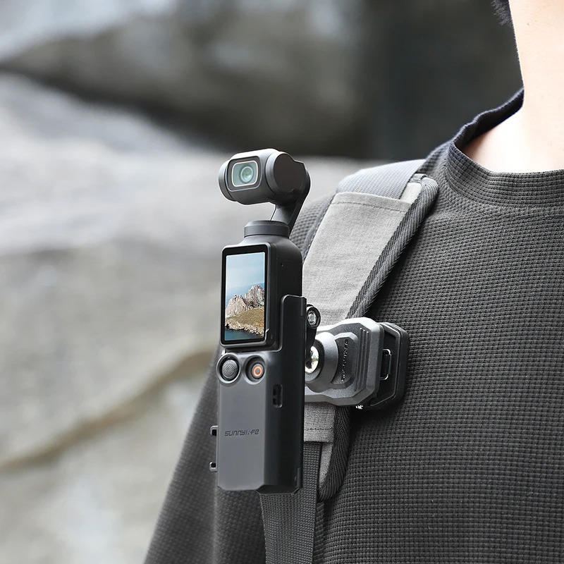 Mochila Clip Kit para Dji Osmo Pocket 360 Graus Rotação Titular Forte Fixo Estabilizar Suporte Gopro e Dji Action Câmera 4in 1