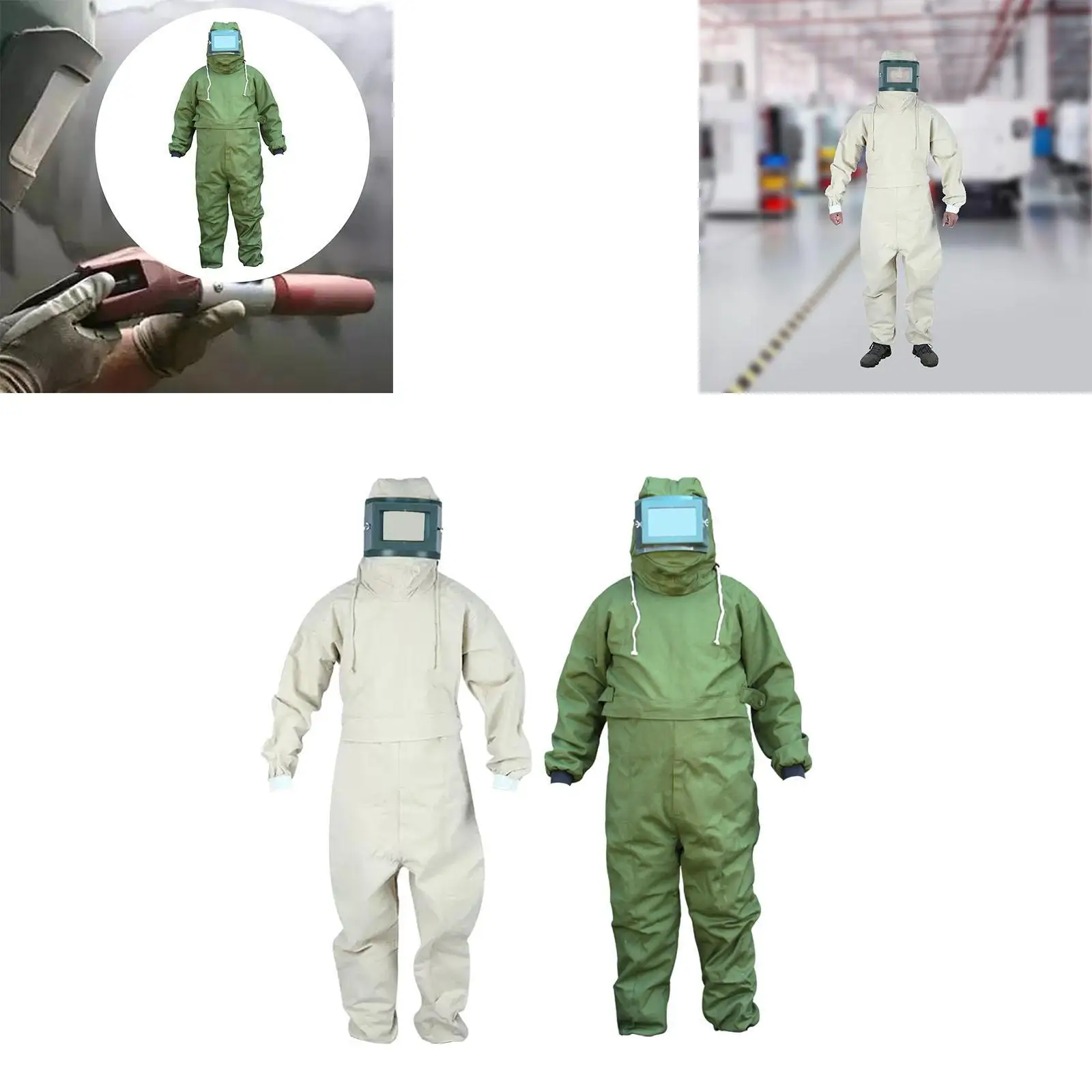 Sand Blasting Suit Work Overalls Lightweight Spray Paint Suit Sandblasting Clothes Protective Clothes for Work Spray Paint