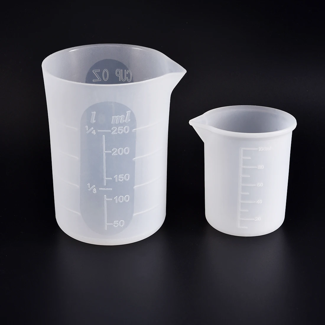 10-300ml Silicone Measuring Cup Transparent With Scale Food-Grade  Separating Cups DIY Cake Epoxy Resin Jewelry Making Tools