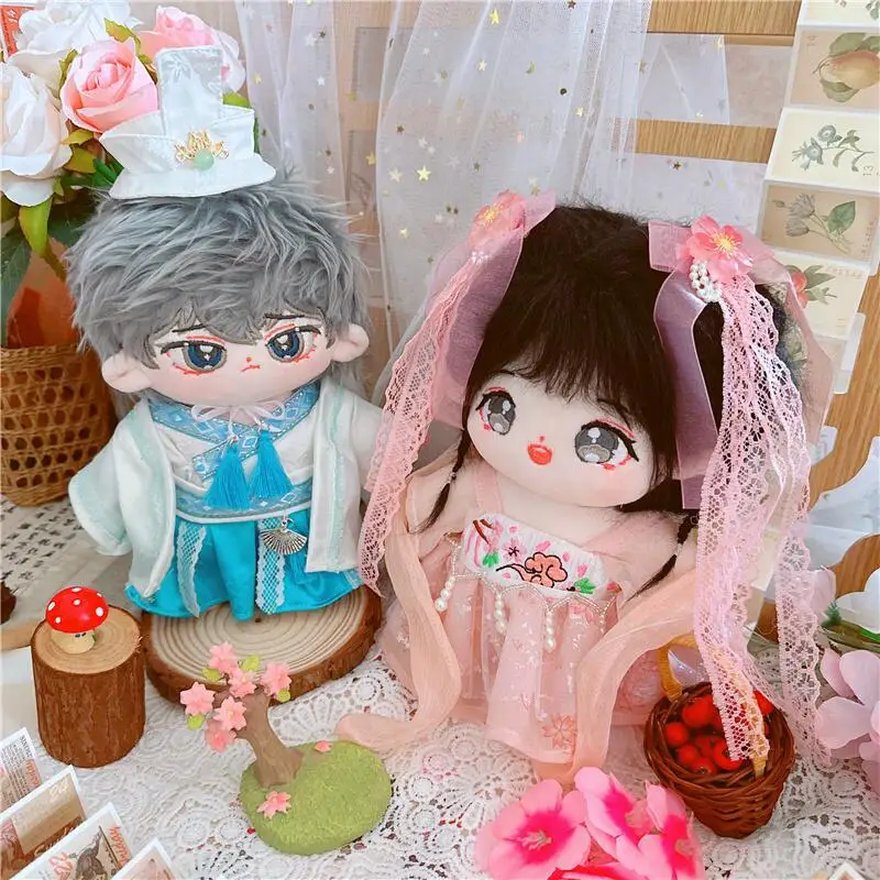 

Одежда для куклы 20 см, хлопковая кукла, костюм ханьфу, плюшевые игрушки, старинная Китайская одежда, аксессуары для кукол, игрушки для девочек