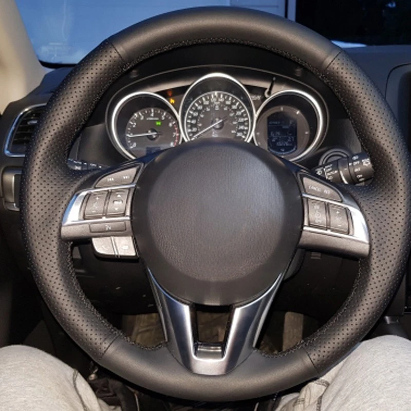 Car Steering Wheel Cover For Mazda CX-5 CX5 Atenza 2014 Mazda 3 CX-3 Scion iA steering wheel cover