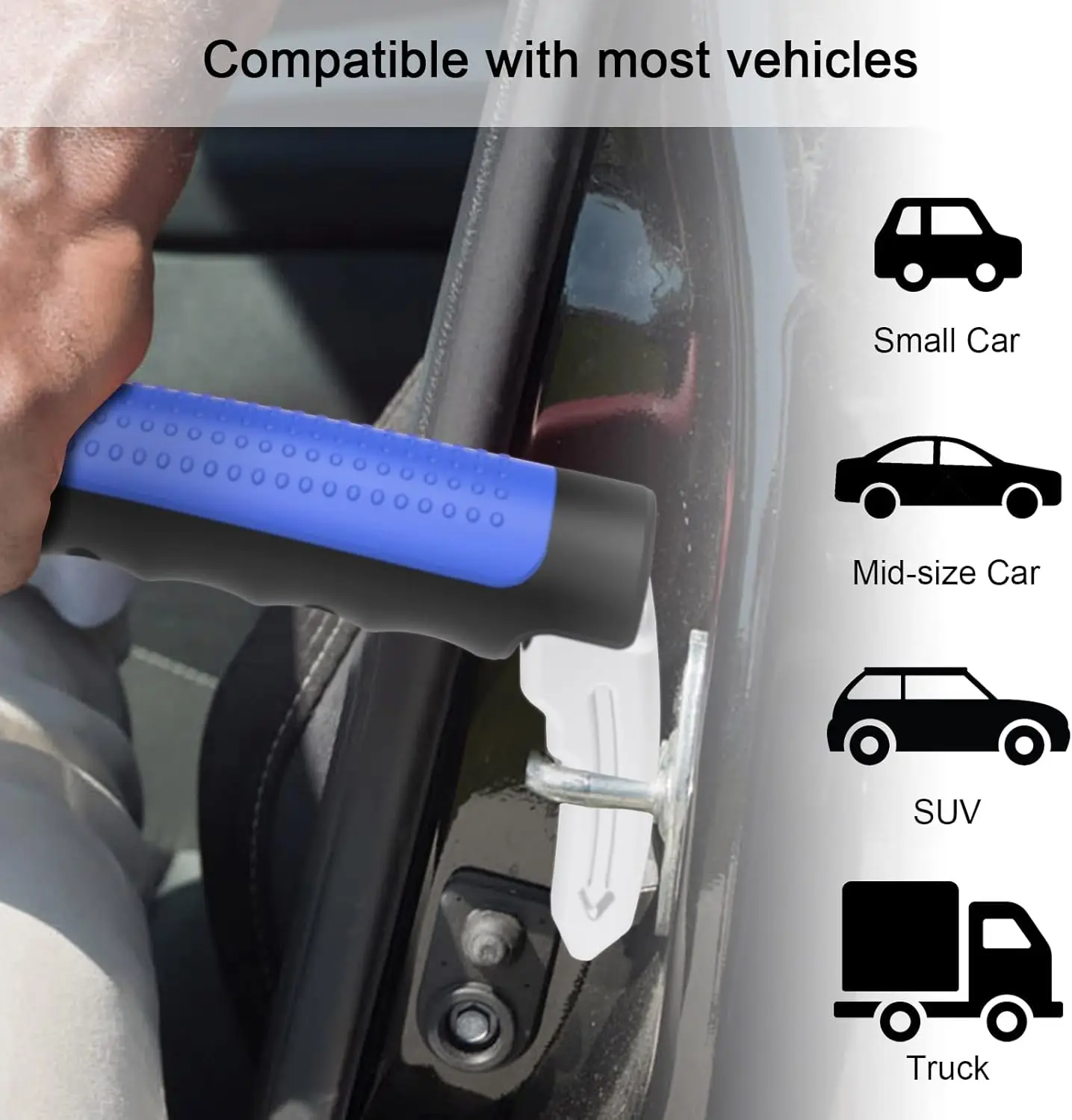 Multi-function car handles for the elderly and disabled 3-in-1 car door assist handles seat belt cutters window switches