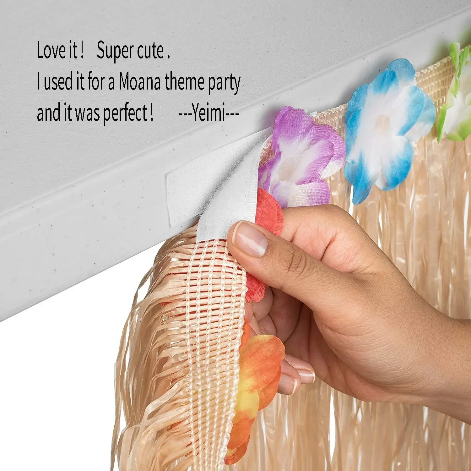3 Sizes Straw Color Luau Grass Table Skirt Straw Hawaiian Summer Theme Party Supplies for Tropical Hawaii Party Decorations party supplies