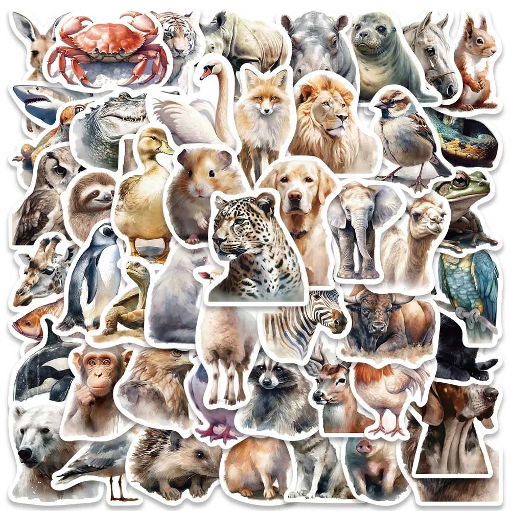 

10/50 шт., наклейки в виде животных