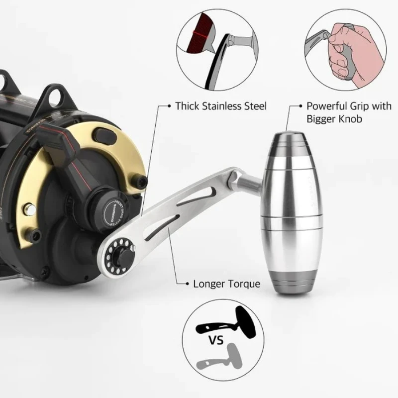 Gomexus-ノブ付きアルミニウムシングルハンドル,Shimano tld用