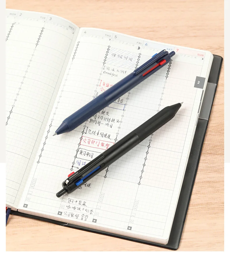 Japan Uni 3-in-1-Multifunktions-Gelstift Jetstream einziehbare Kugelschreiber 0,7 mm/0,5 mm SXE3-507 Glattes Schreibpapier – Detail 14