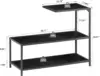 Melos coffee table, metal frame three-layer narrow edge table, sofa bedside table, with decorative ladder frame 1