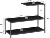 Melos coffee table, metal frame three-layer narrow edge table, sofa bedside table, with decorative ladder frame 1