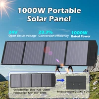 Panneau solaire pliable 2000W, chargeur portable haute efficacité 12V pour camping-car, camping, hors réseau et alimentation de secours 1