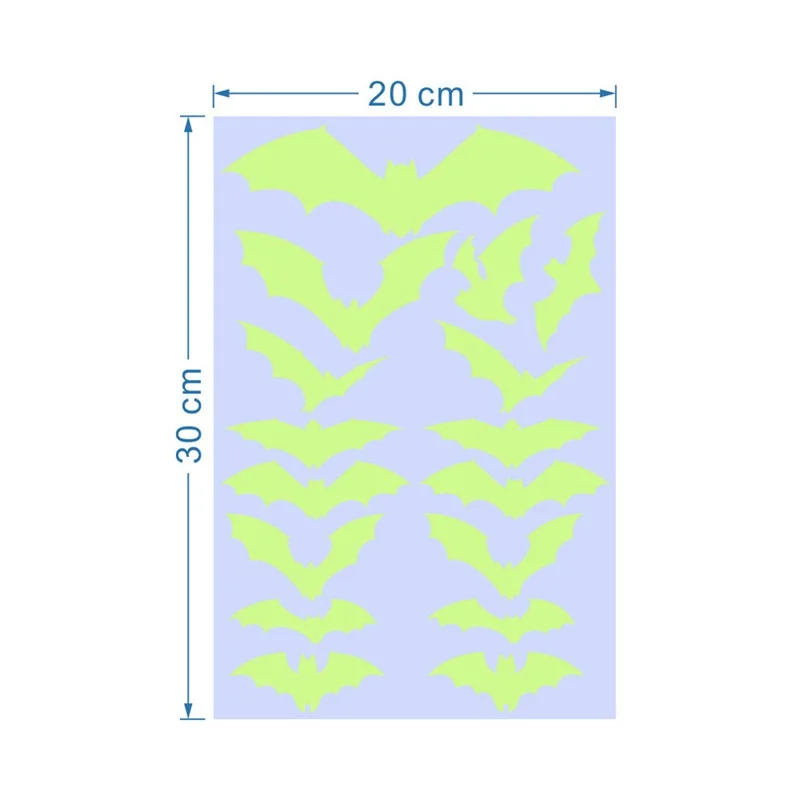Halloween Holiday Decoration Self-adhesive Fluorescent Stickers