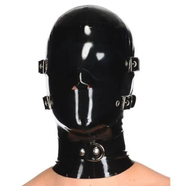 

Латексная Маска Gummi Maske Hood Cosplay для Хэллоуина, черная маска, размер S-XXL