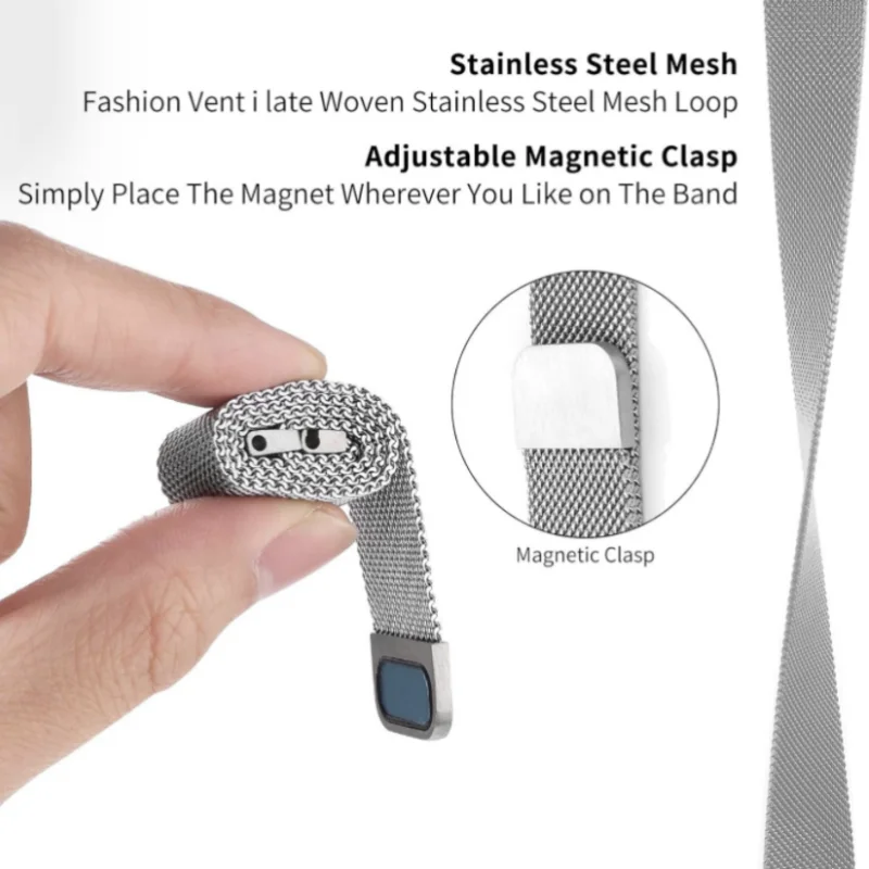 Quick Release Stainless Steel Mesh Strap with Magnetic Buckle