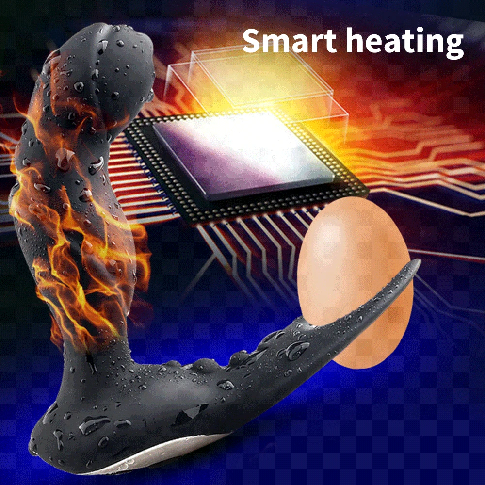 Prostata-Massage männlicher Vibrator Rotation Perlen Anal Plug Vibrator Silikon Verzögerung Ejakulation männlich Masturbat_voghion.com