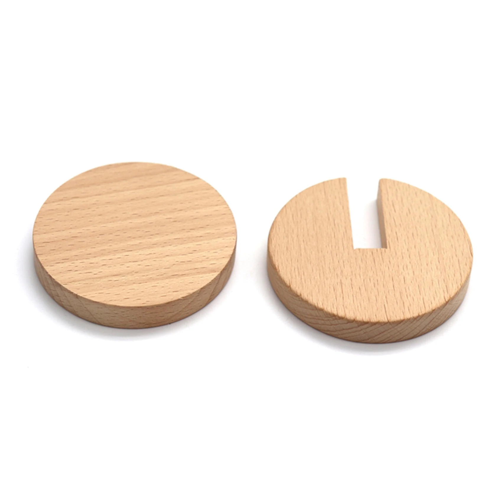 Newborn Infant Wooden Toys Exercise Hand Grasp Toy Interlocking Discs Solid Wood Preschool Children Toys 4