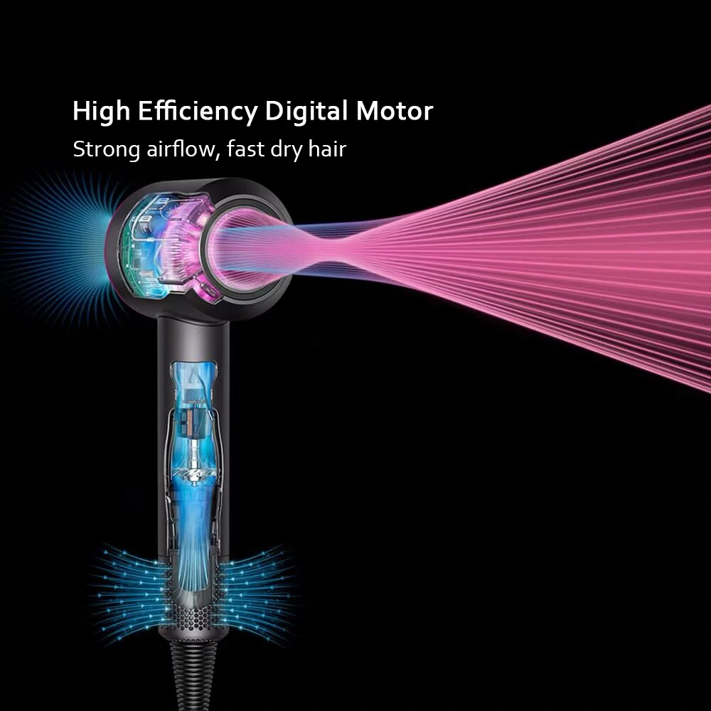 Leafless Hollow Electric Hair Dryer 220V/110V Household Negative Ion Fast Drying Strong Constant High-power Electric Hair Dryer