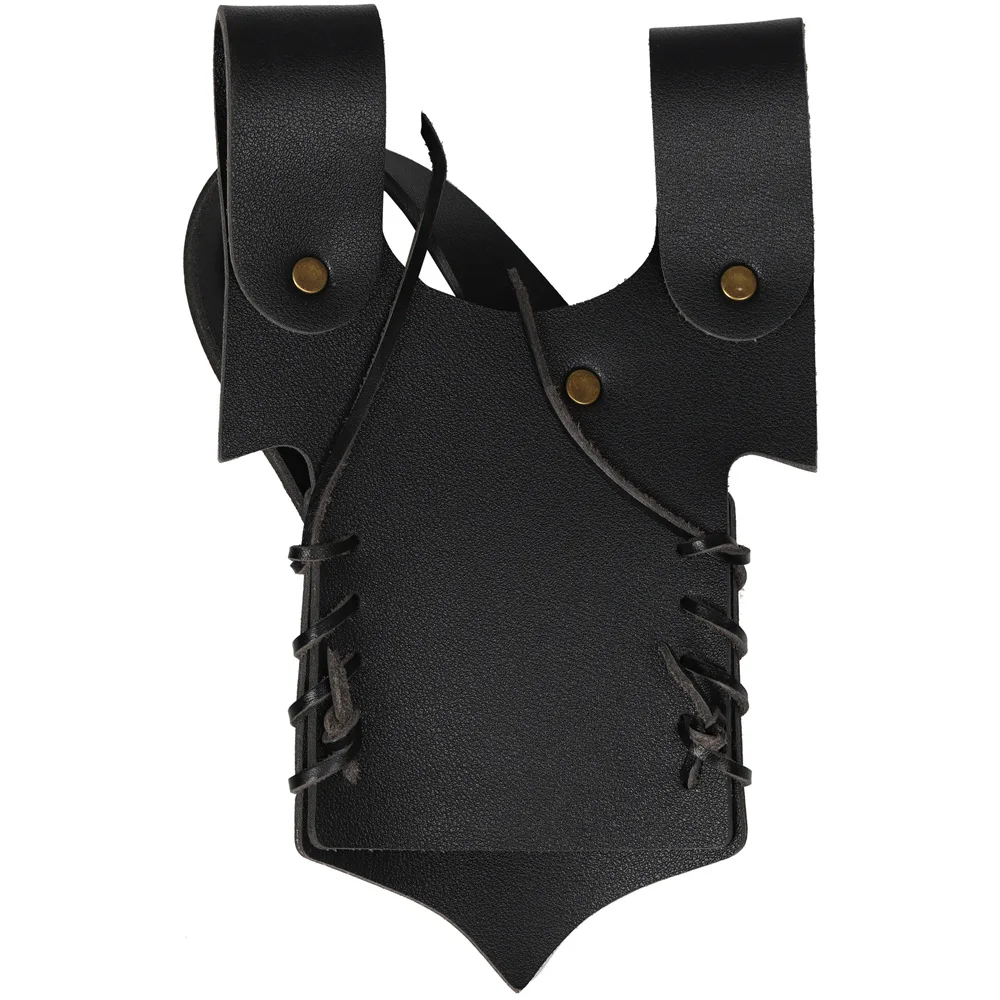 Medieval Retro Sword Frog Cover Adjustable PU Leather Sleeve Outdoor Double Scabbard Straps