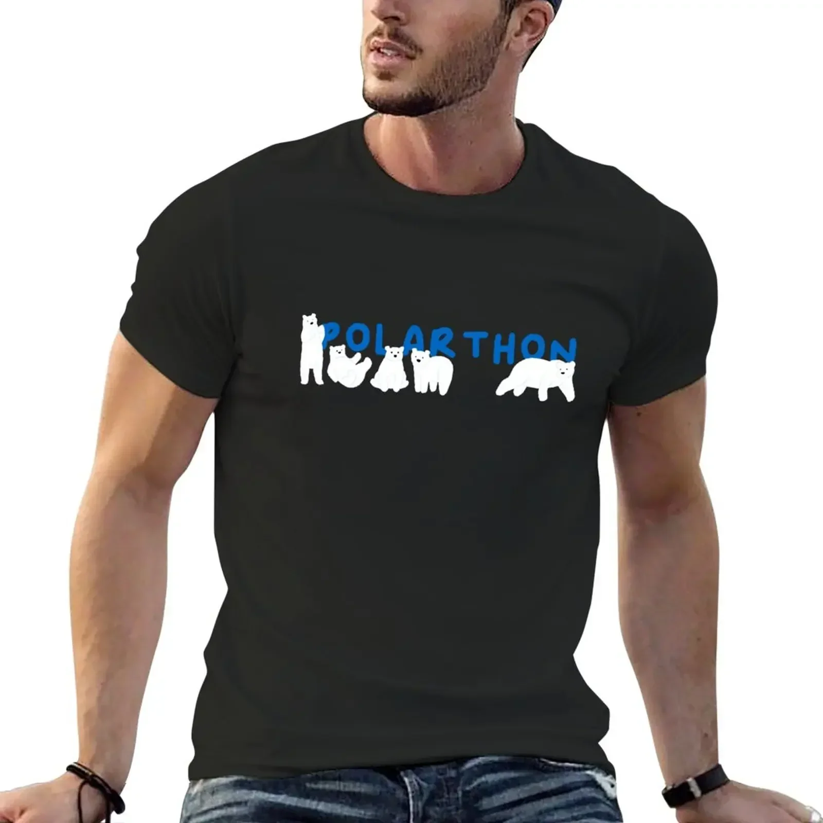 

Футболка Polarthon Polar Bear Line Мужская, Быстросохнущий Топ оверсайз