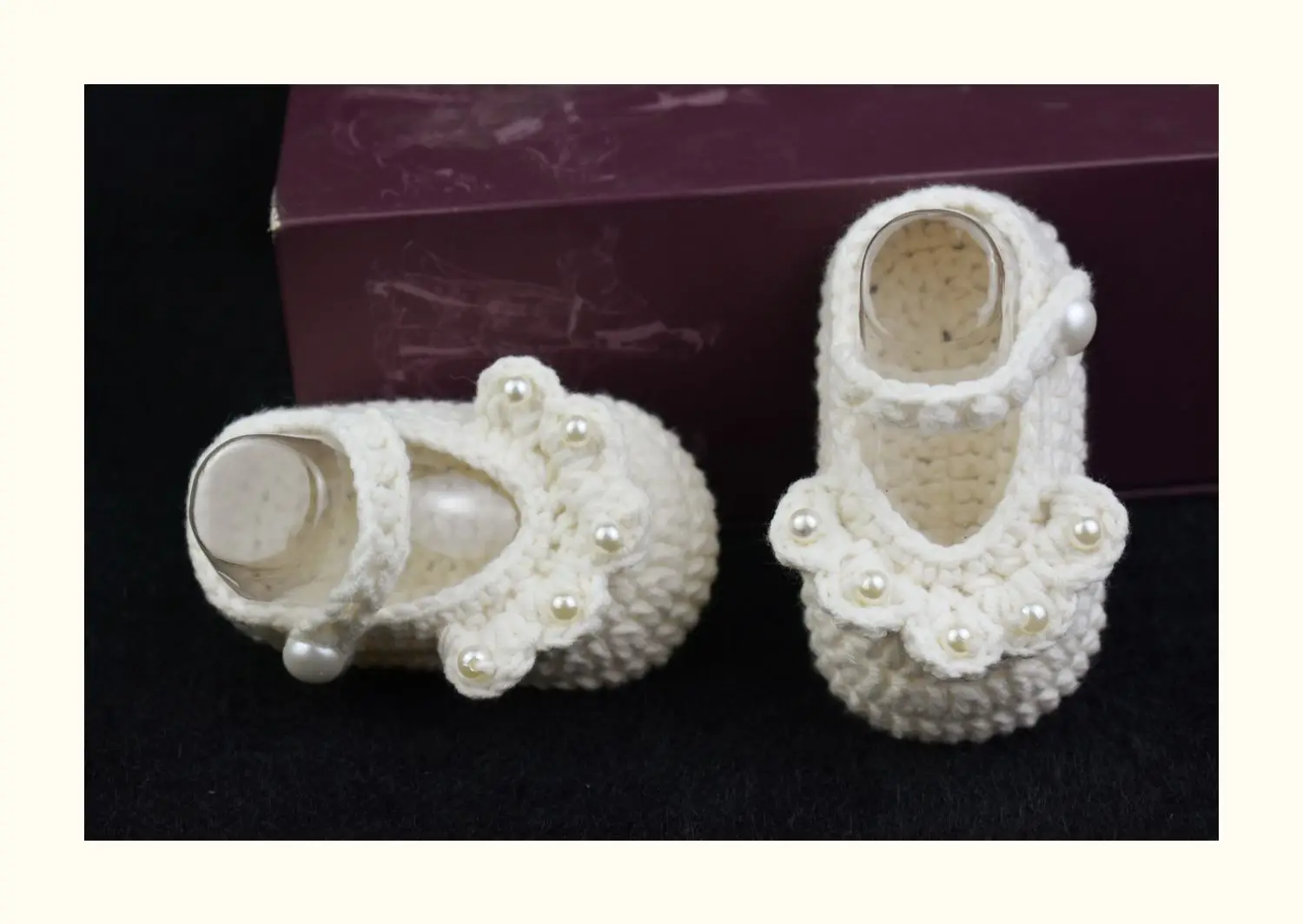 Newborn soft soled princess nail bead shoes Spring and Autumn 0/1-year-old female baby yarn single shoes