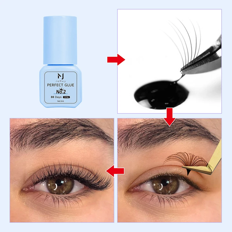 JOMAY 0.3S Glue for eyelashes extra strong glue 70-90days black eyelash glue lash extension supplies adhesive for eyelash 6