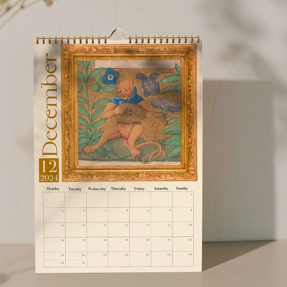 Calendario 2026 Con Gatti Medievali Incoronati – 12 Mesi Di Arte Felina In Stile Rinascimentale, Regalo Stravagante Per Amanti Dei Gatti E Della Storia