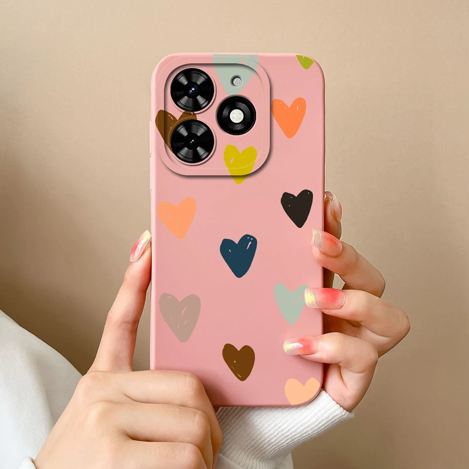 Cute Love Heart Cartoon Style Liquid Silicone Phone Case - New Design